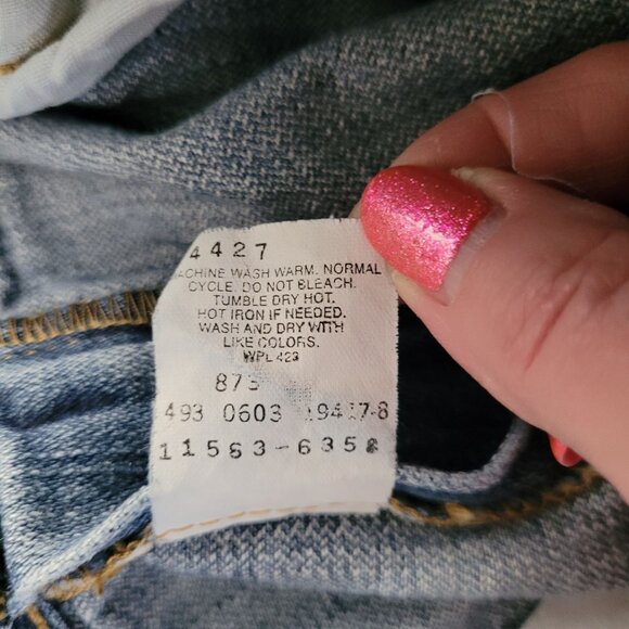 Levis Womens Low Slouch Flare Stretch Distressed Denim Blue Jeans Size 9M Jr. - Picture 7 of 12